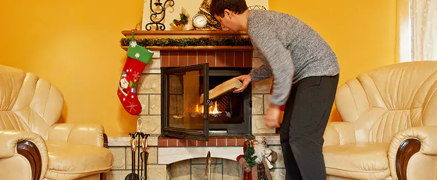 Rusted Metal Fireplace Restoration in Neenah, Wisconsin